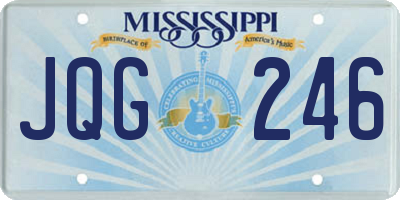 MS license plate JQG246