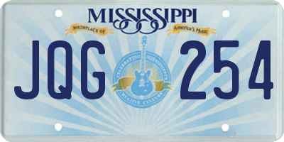 MS license plate JQG254