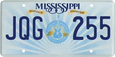 MS license plate JQG255