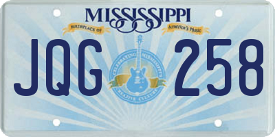 MS license plate JQG258