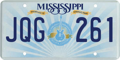 MS license plate JQG261