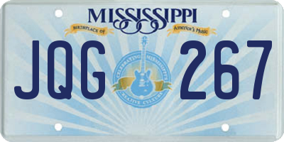 MS license plate JQG267