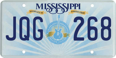 MS license plate JQG268