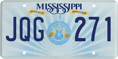 MS license plate JQG271