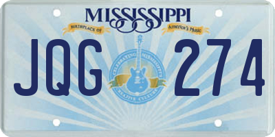 MS license plate JQG274