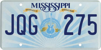 MS license plate JQG275