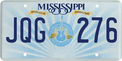 MS license plate JQG276
