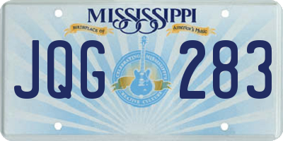 MS license plate JQG283