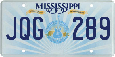 MS license plate JQG289