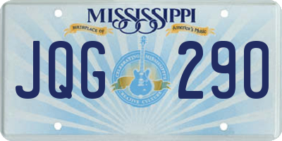 MS license plate JQG290