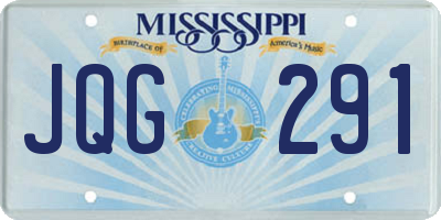MS license plate JQG291