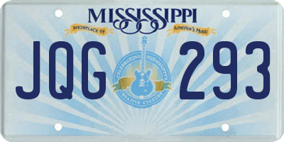 MS license plate JQG293