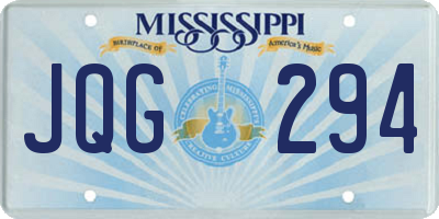 MS license plate JQG294