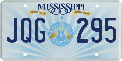 MS license plate JQG295