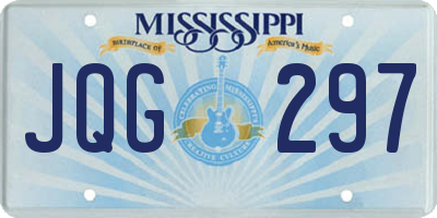 MS license plate JQG297