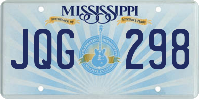 MS license plate JQG298