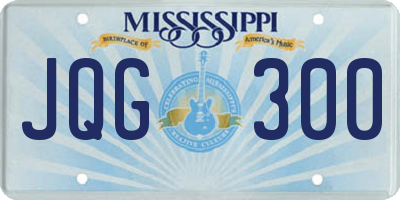 MS license plate JQG300
