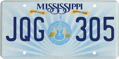 MS license plate JQG305