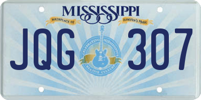 MS license plate JQG307