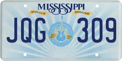 MS license plate JQG309