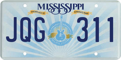 MS license plate JQG311