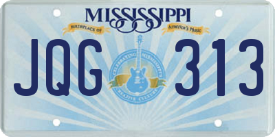 MS license plate JQG313