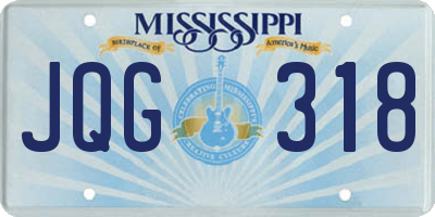 MS license plate JQG318