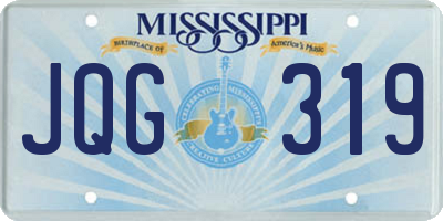 MS license plate JQG319