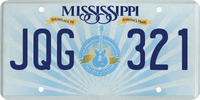 MS license plate JQG321