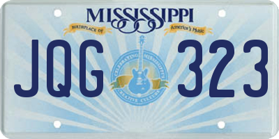 MS license plate JQG323