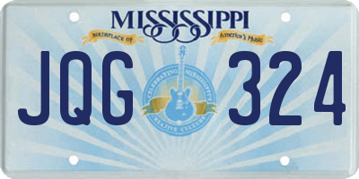 MS license plate JQG324