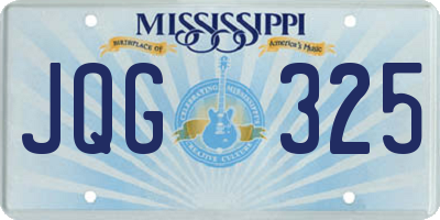 MS license plate JQG325