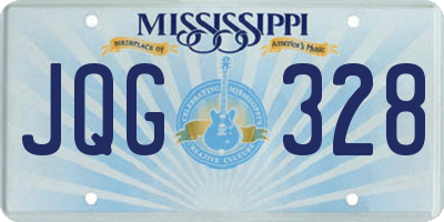 MS license plate JQG328