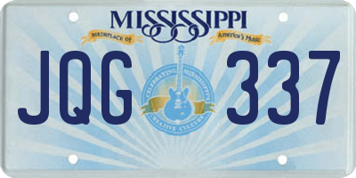 MS license plate JQG337