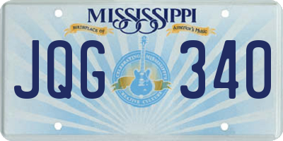 MS license plate JQG340