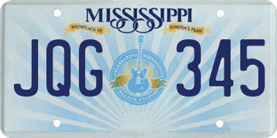 MS license plate JQG345