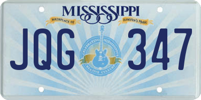 MS license plate JQG347