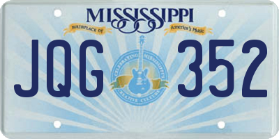 MS license plate JQG352
