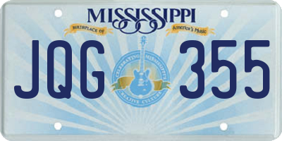 MS license plate JQG355