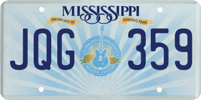 MS license plate JQG359