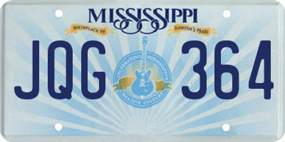 MS license plate JQG364