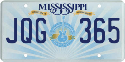 MS license plate JQG365