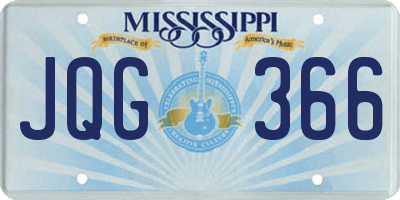 MS license plate JQG366
