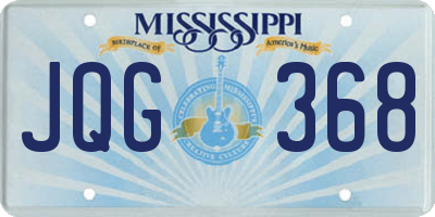 MS license plate JQG368