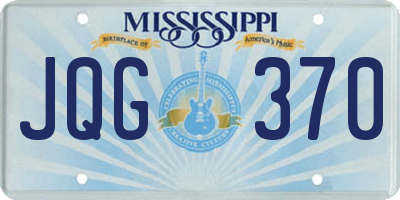 MS license plate JQG370