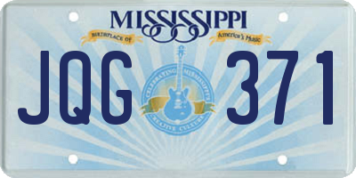 MS license plate JQG371