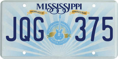 MS license plate JQG375
