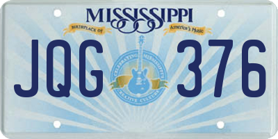 MS license plate JQG376