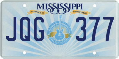 MS license plate JQG377