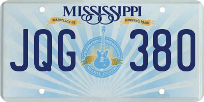 MS license plate JQG380